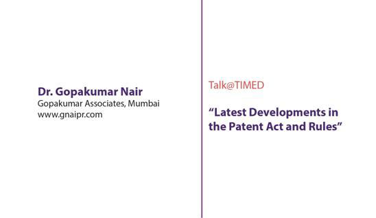 Talk @ TIMed- Dr. Gopakumar Nair – Chairman, Gopakumar Nair Associates, Mumbai



 

