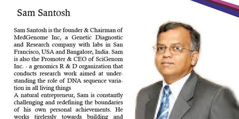 Talk @ TIMed by Sam Santosh, Founder and Chairman, MedGenome Inc.







 

